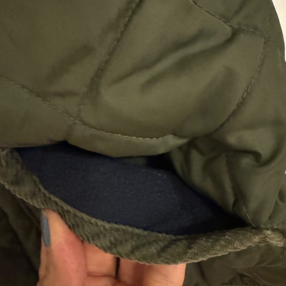 Boys green quilted field jacket small - Picture 3 of 6